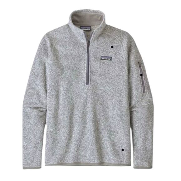 Patagonia Women's Fleece Pullover Quarter Zip Better Sweater Heather Gray Small - Picture 1 of 13